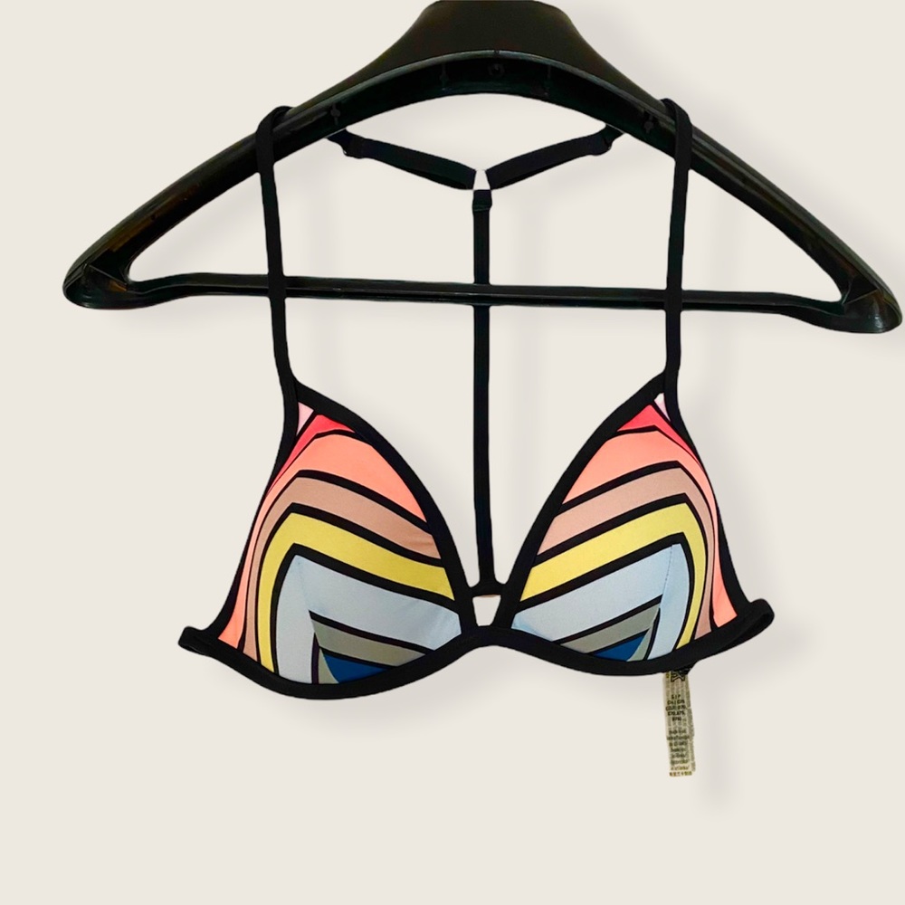 Victoria secret PINK rainbow triangle bikini top